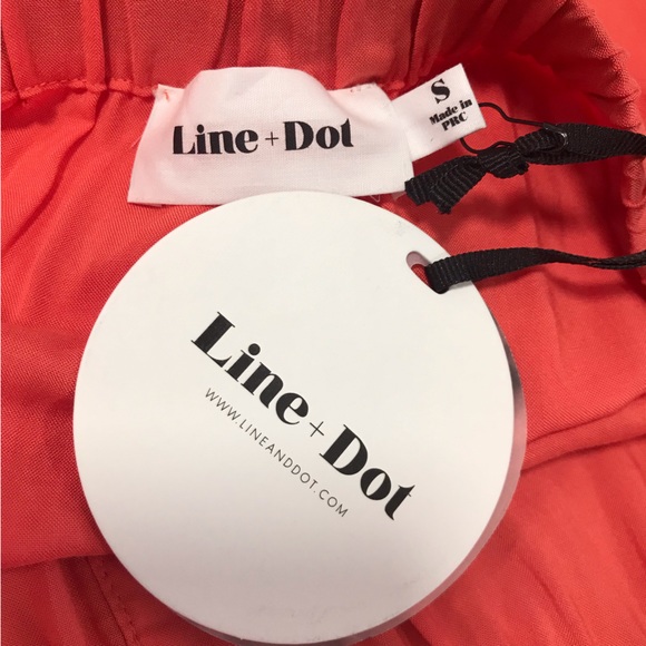 Line & Dot Coral Orange Off Shoulder Blouse - Picture 6 of 8